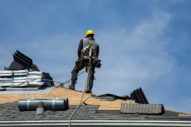 Professional Gutter Installation technician working in Bassett, VA